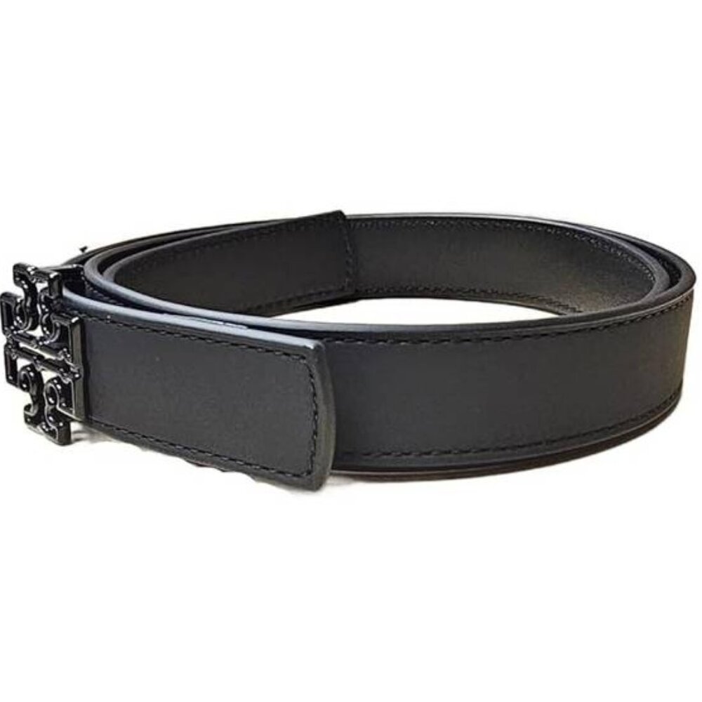 NEW TORY BURCH Women's Size M Britten Matte Belt Black - Picture 4 of 10
